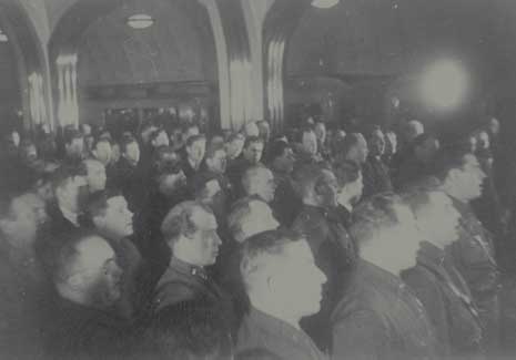 Заседание Моссовета в метро «Маяковская» Москва 06.11.1941 г.